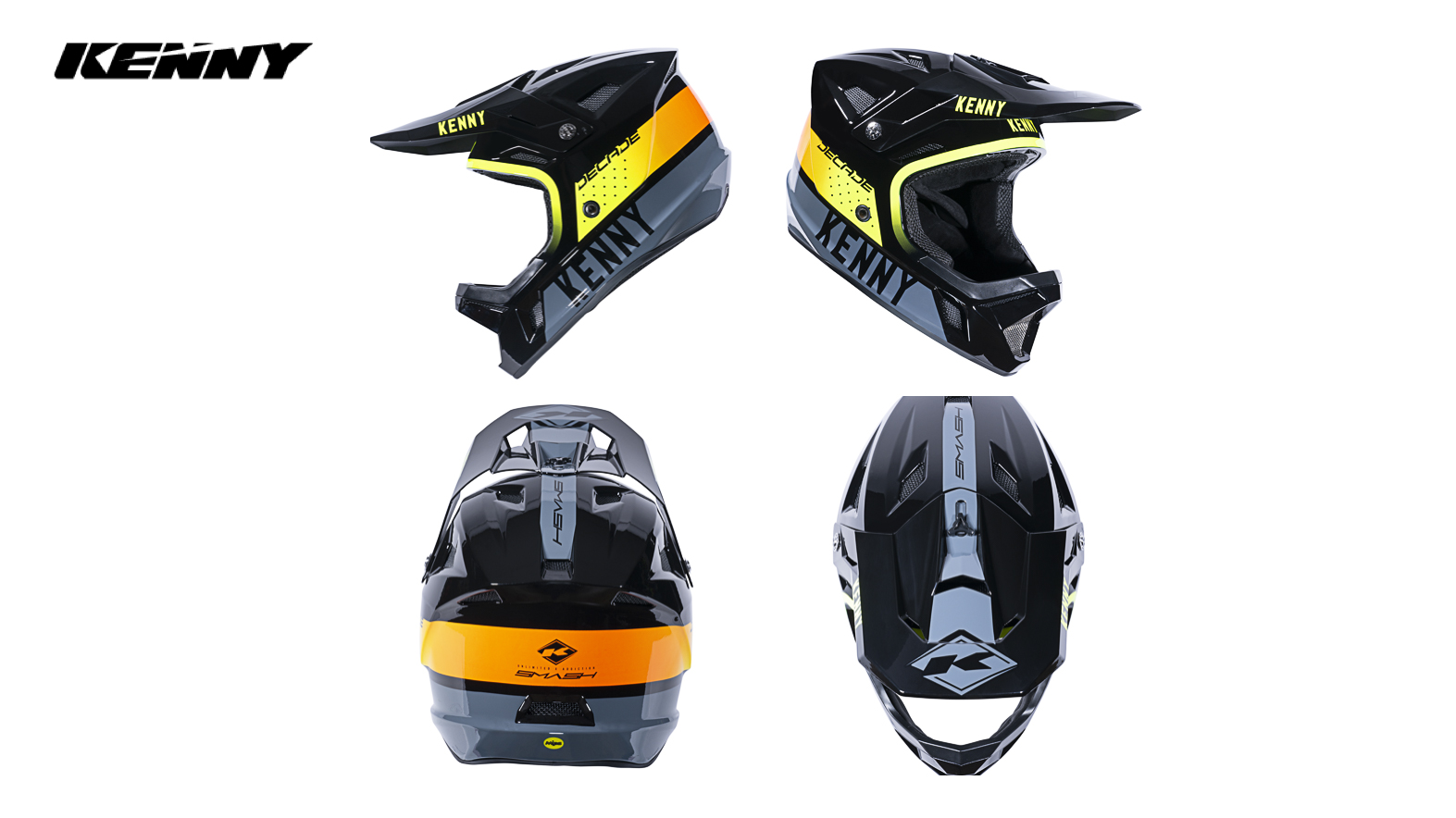 MIPS DECADE HELMET - SMASH NEON YELLOW ORANGE